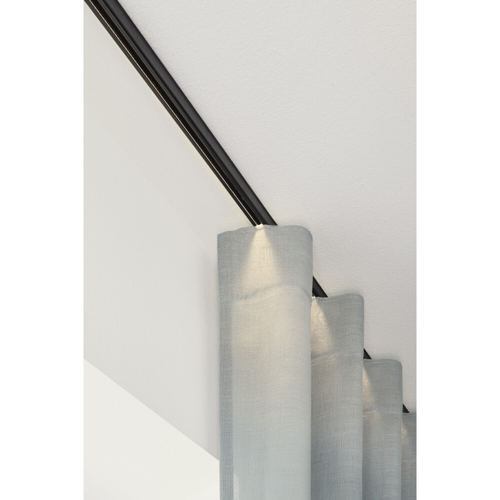 Sina aluminiu negru CurtainLight