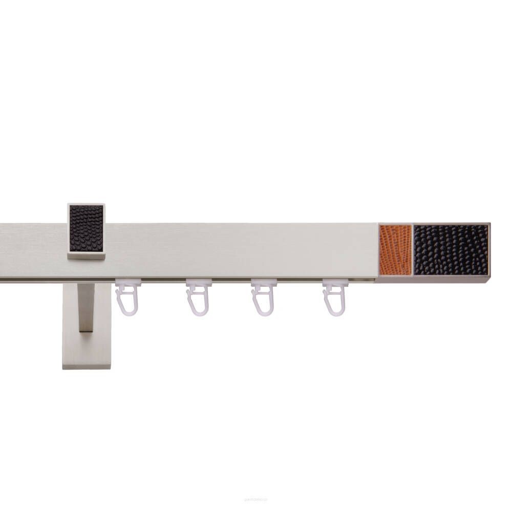 Galerie simpla Square line Boss Duo 1 cu capacel suport crom mat