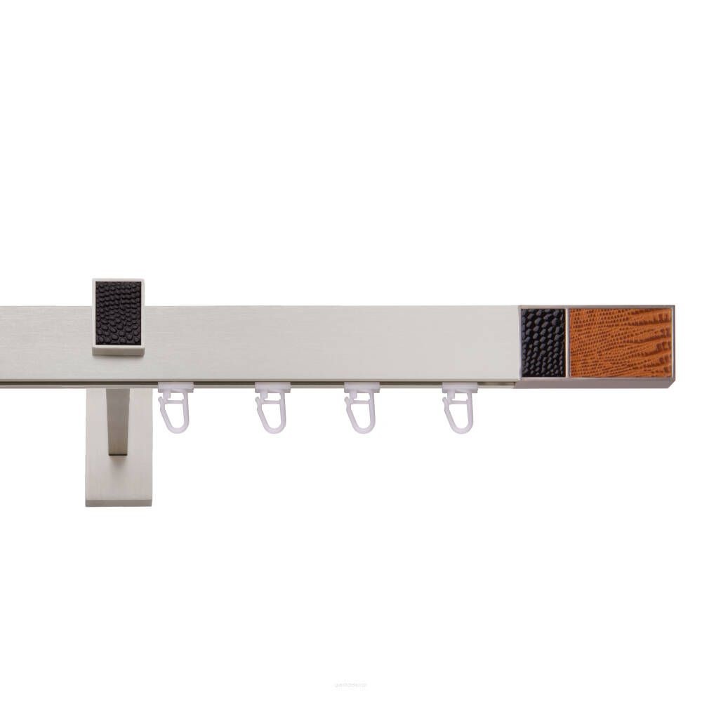 Galerie simpla Square line Boss Duo 2 cu capacel suport crom mat