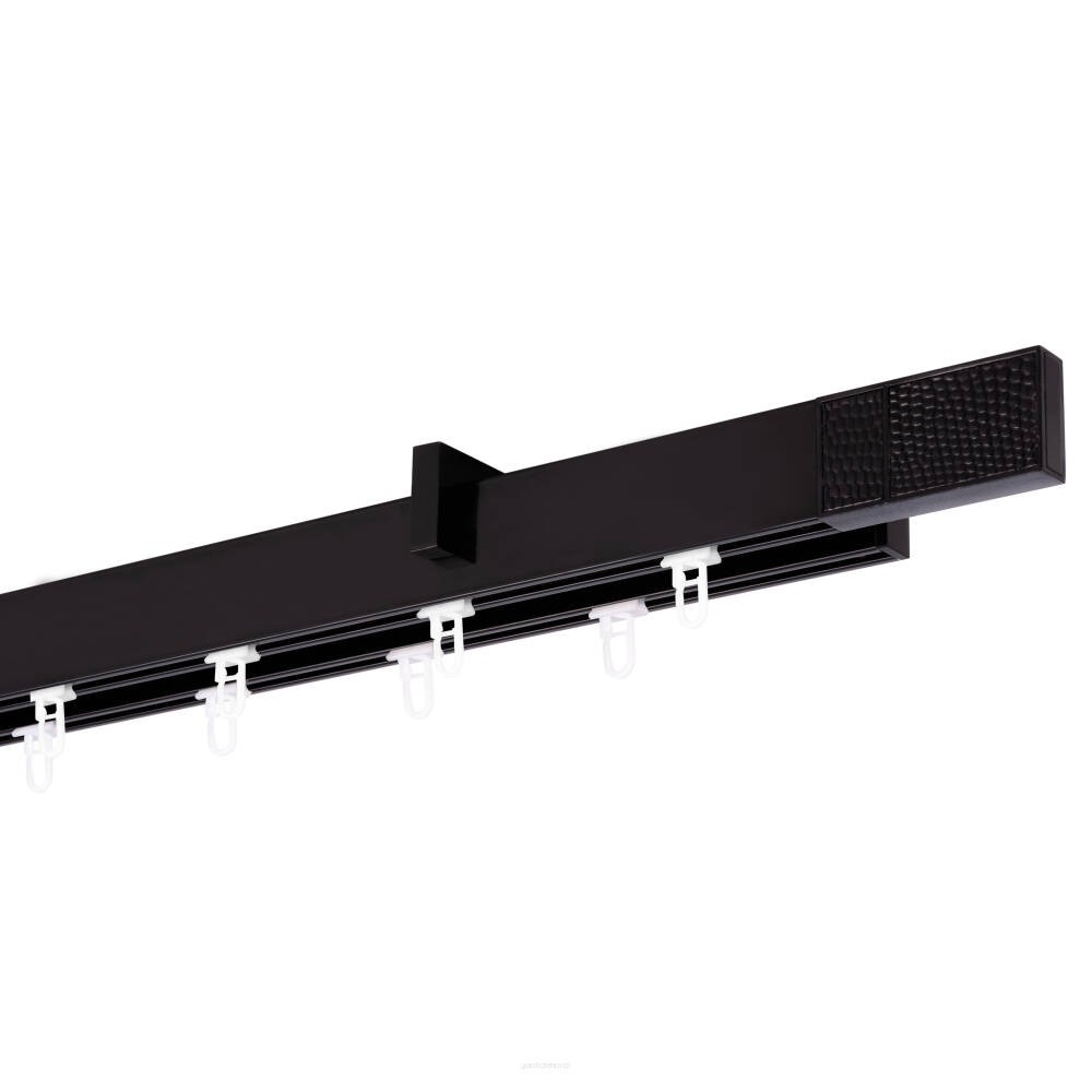 Galerie simpla tavan Square line Boss Negru  negru lucios