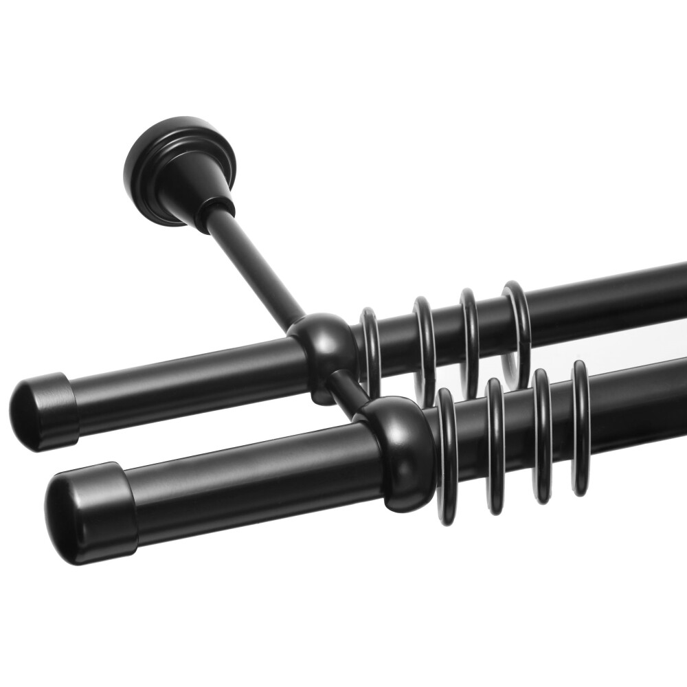 Galerie dubla Capacel negru 19mm