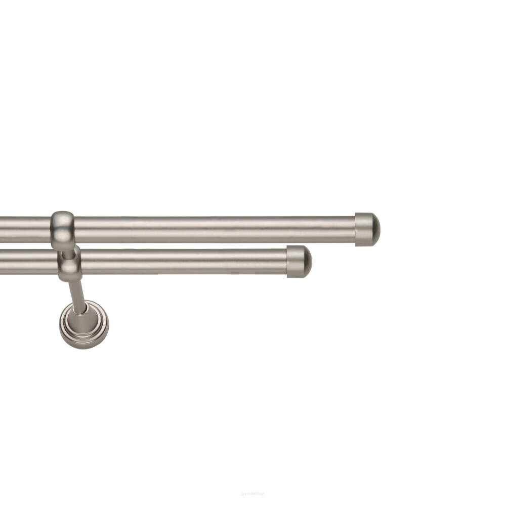 Galerie dubla Capacel fara inele crom mat 19mm