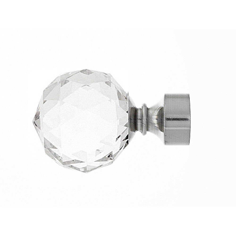 Galerie dubla Kula Crystal inox 25mm
