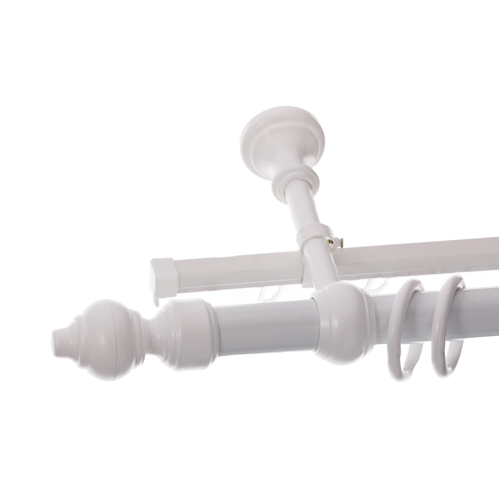Galerie dubla PVC alb 28mm