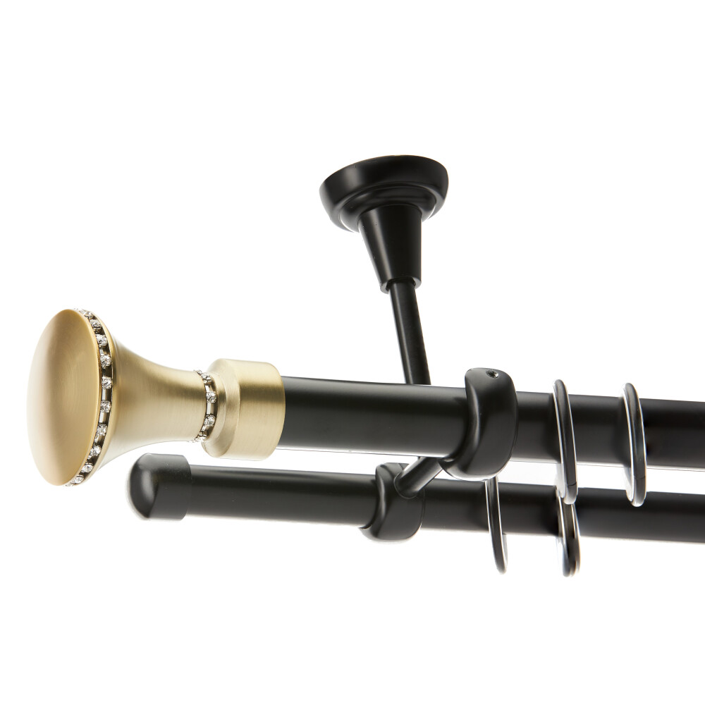 Galerie dubla tavan Grace black gold 25mm