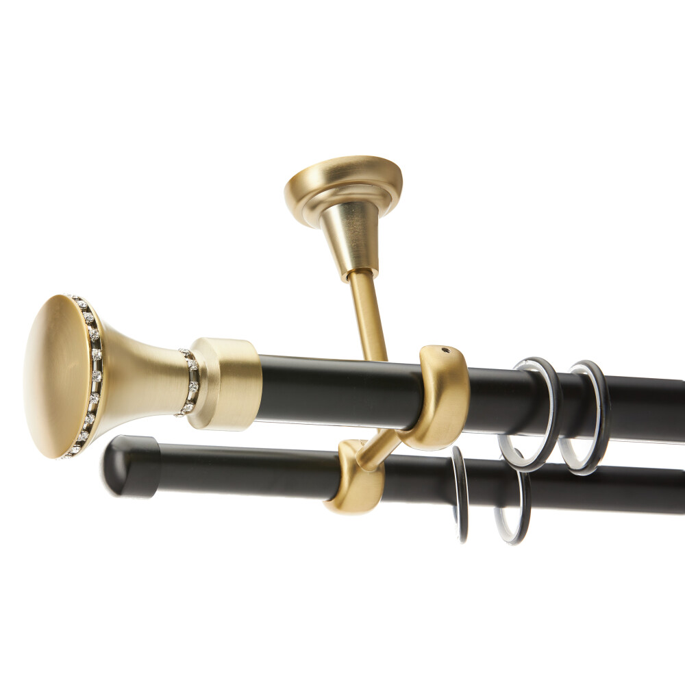 Galerie dubla tavan Grace II black gold 25mm