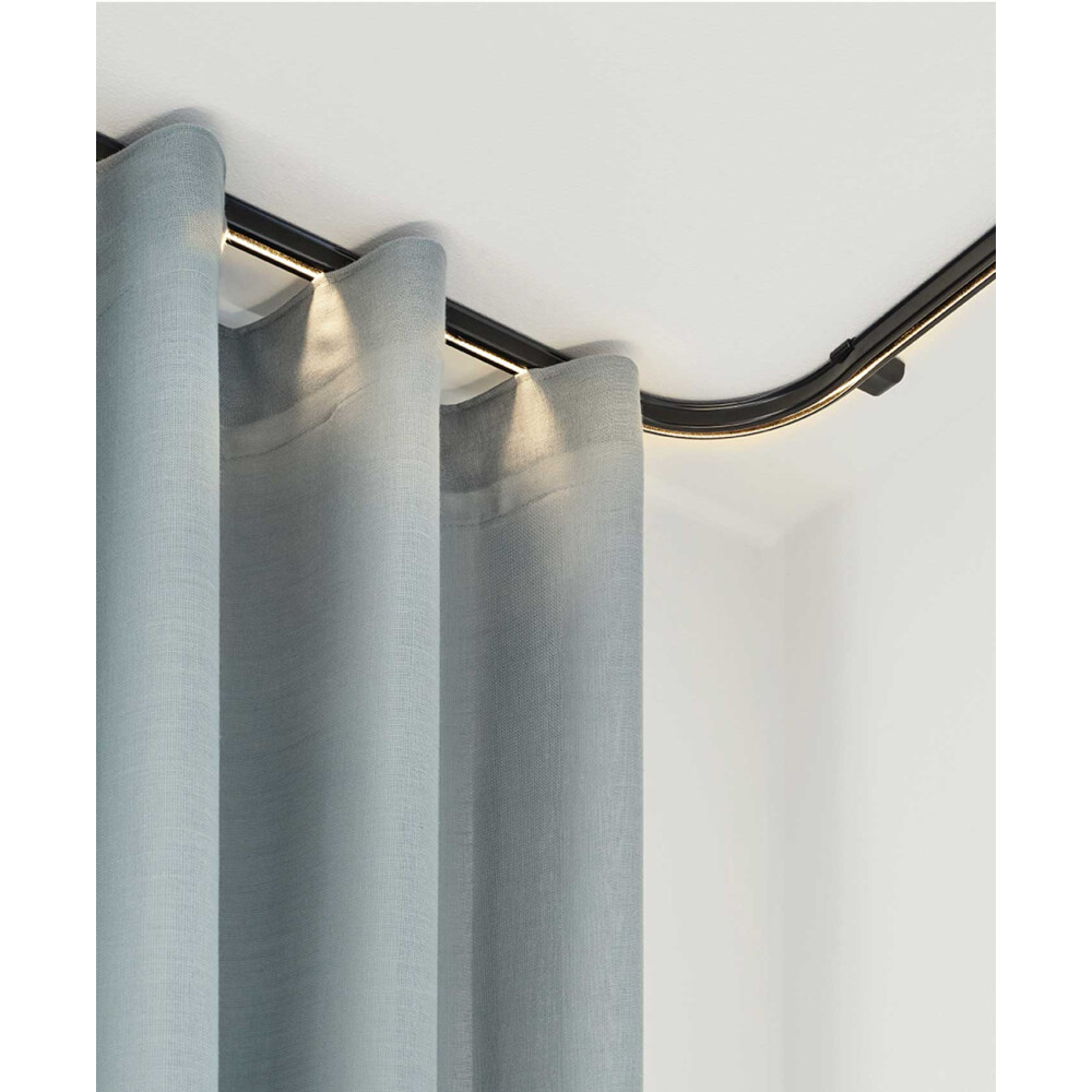 Sina aluminiu negru CurtainLight