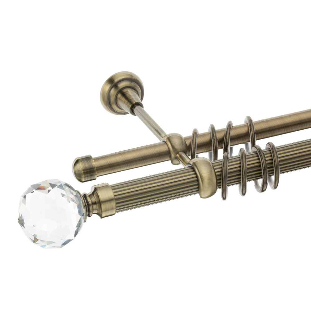 Galerie dubla Kula Crystal striata aur antic 25mm