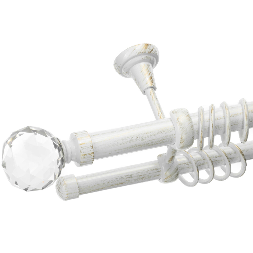 Galerie dubla tavan Kula Crystal alb lucios antichizat 25mm