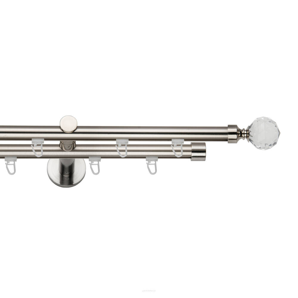 Galerie dubla Kula Crystal profil inox 19mm