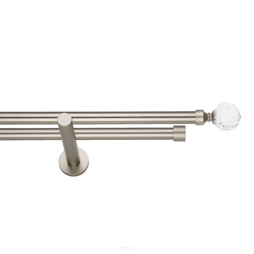 Galerie dubla Kula Crystal suport universal crom mat 19mm