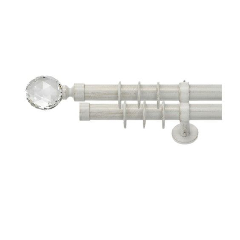 Galerie dubla Kula Crystal alb antichizat