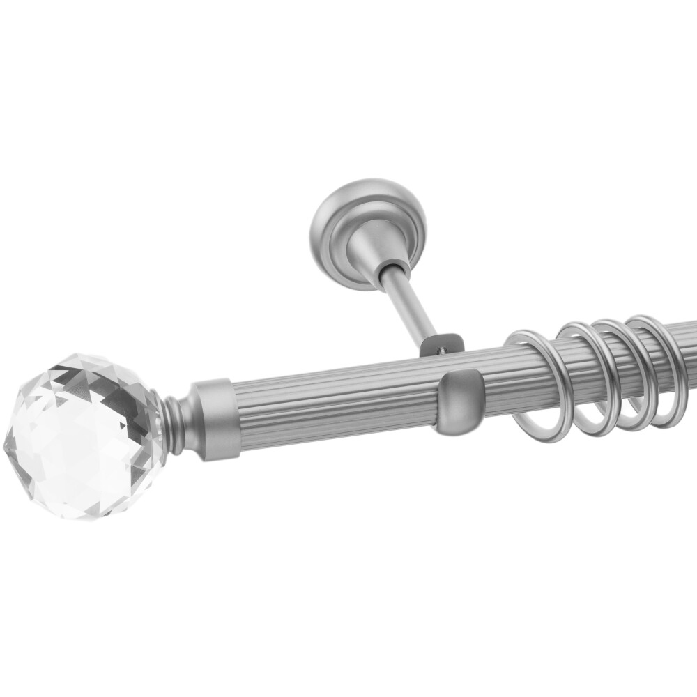 Galerie simpla Kula Crystal teava striata 25mm crom mat