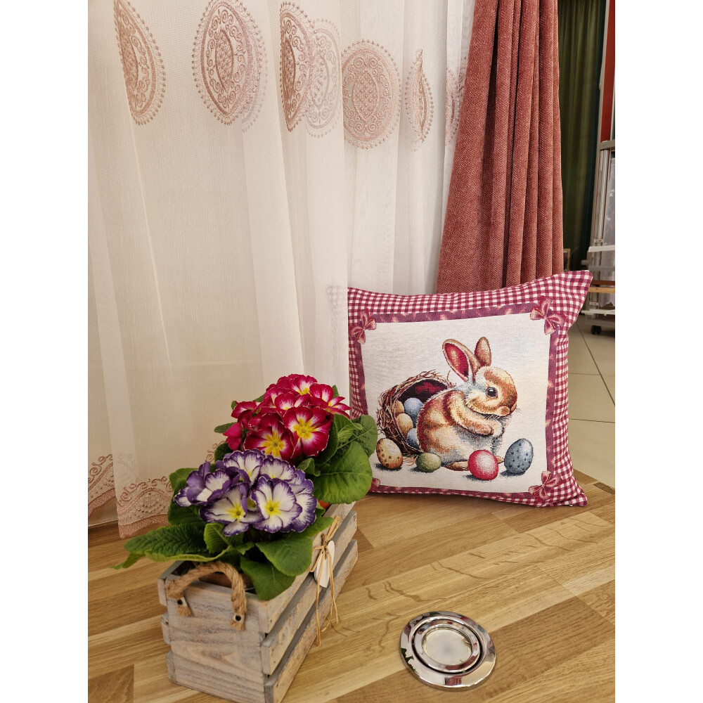 Fata de perna decorativa Iepuras Roz