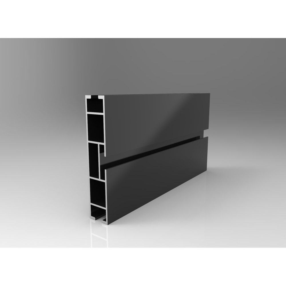 Galerie simpla capacel suport 9 cm negru lucios