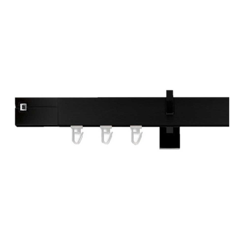 Galerie simpla Square line Qart negru lucios