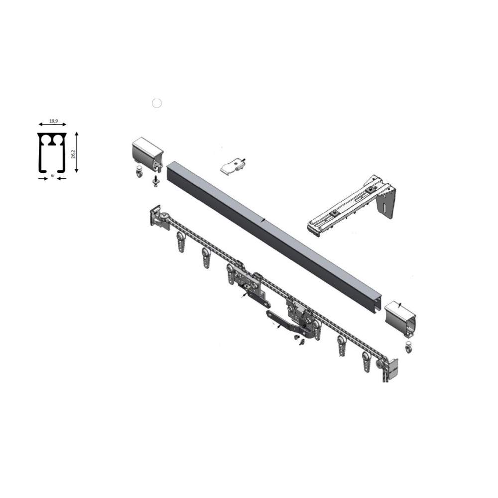 Sina aluminiu cu actionare E35