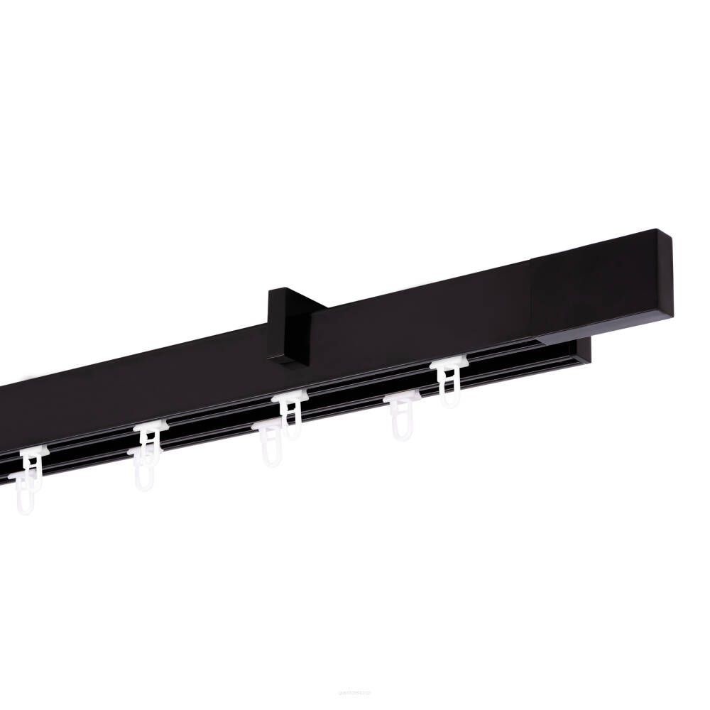 Galerie dubla tavan Square line Square F  negru lucios