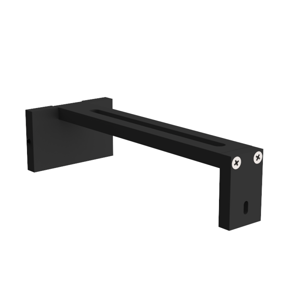 Galerie simpla capacel suport 21 cm negru lucios