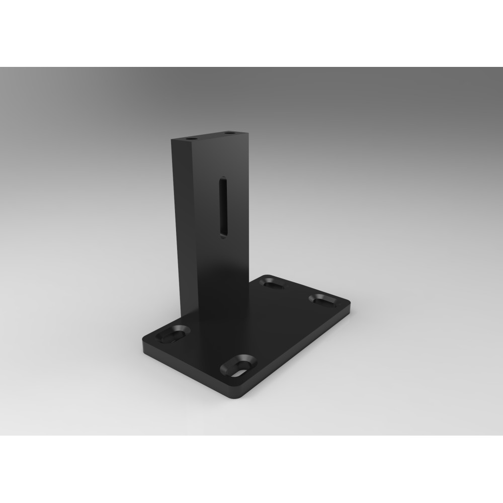 Galerie simpla capacel suport 9 cm negru lucios