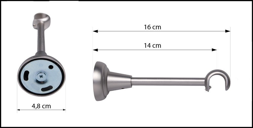 Galerie simpla Verdi alb lucios antichizat 19mm 