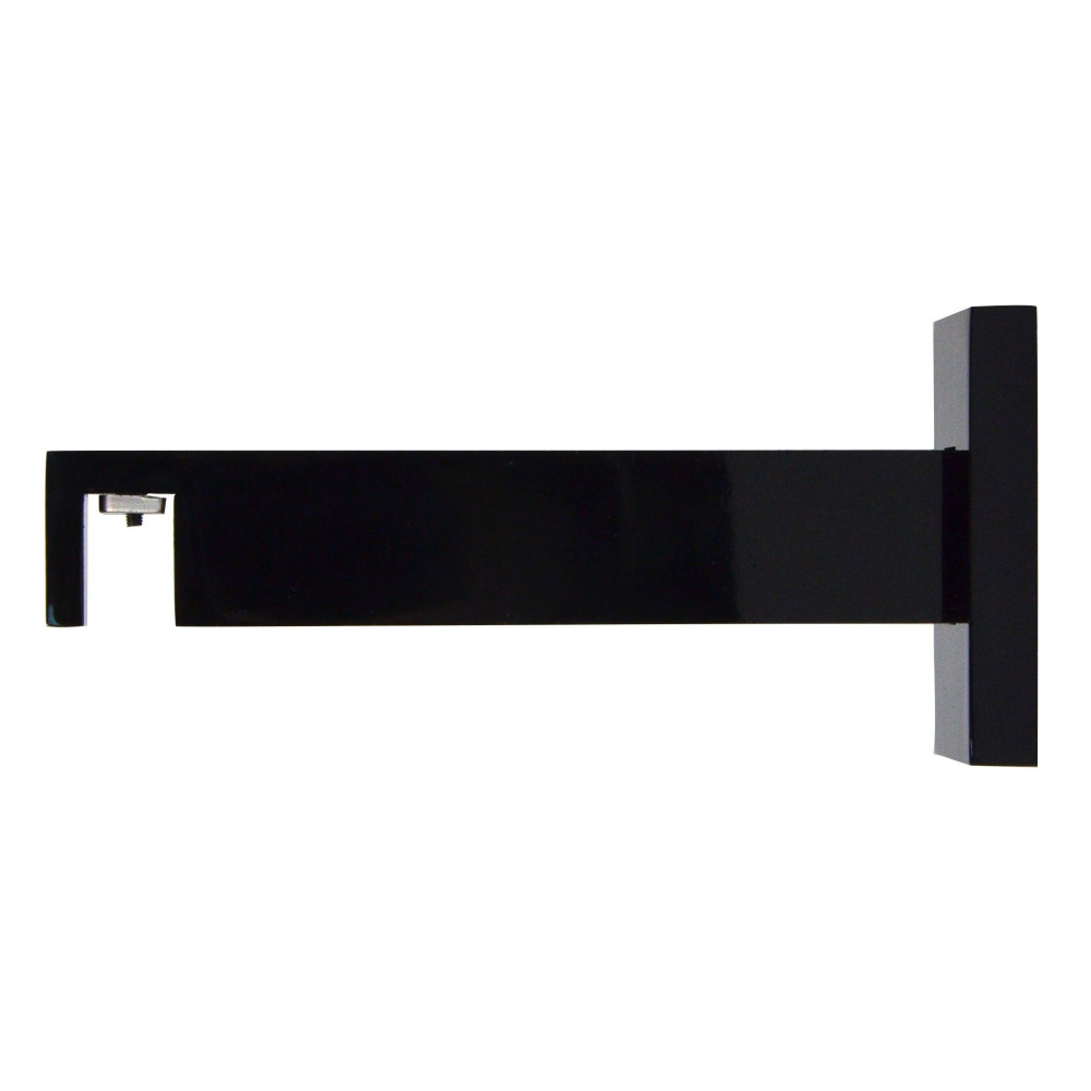 Galerie simpla square line capacel teava negru lucios