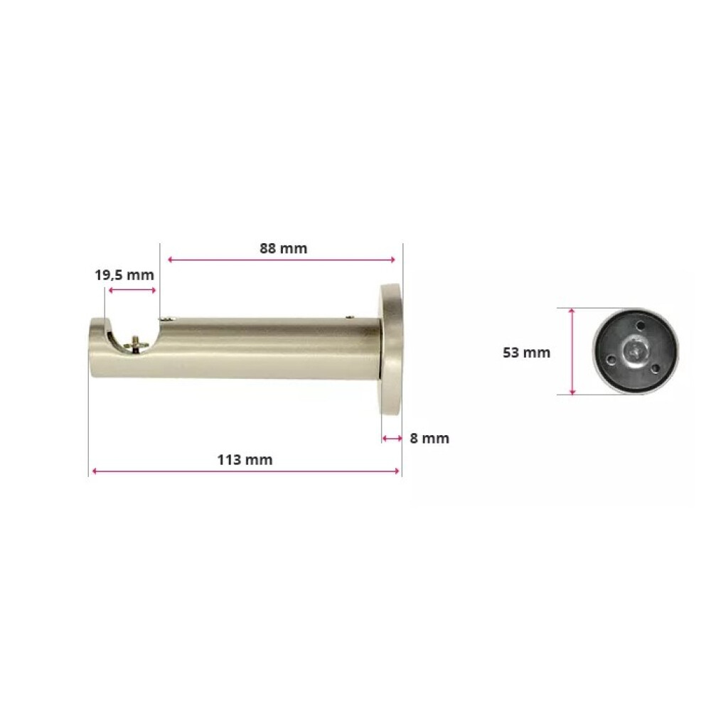 Galerie simpla Flora profil crom mat 19mm