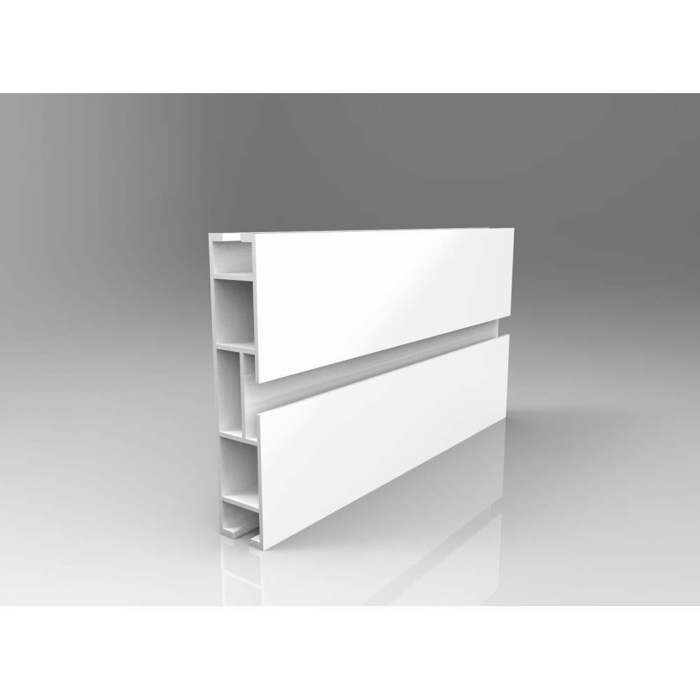 Galerie dubla Logo Topline suport 15 cm alb lucios