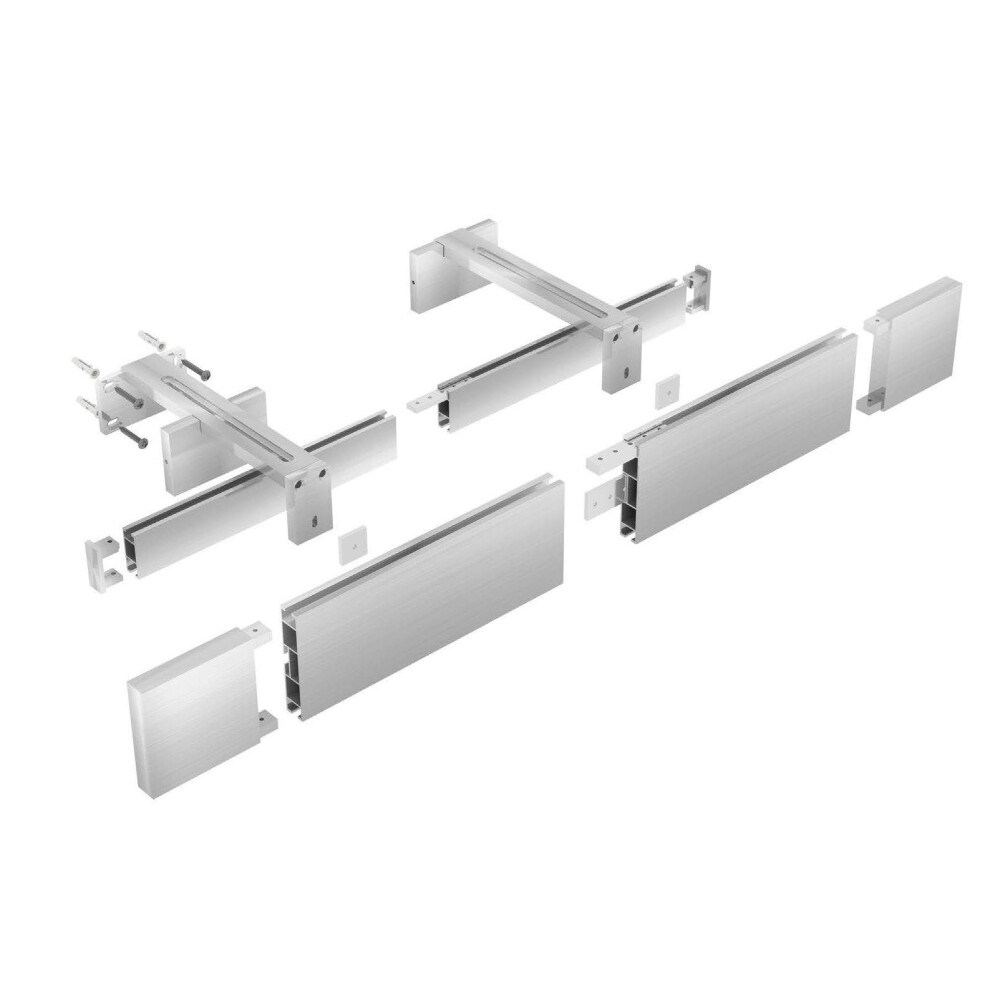 Galerie dubla Square suport 15 cm crom mat