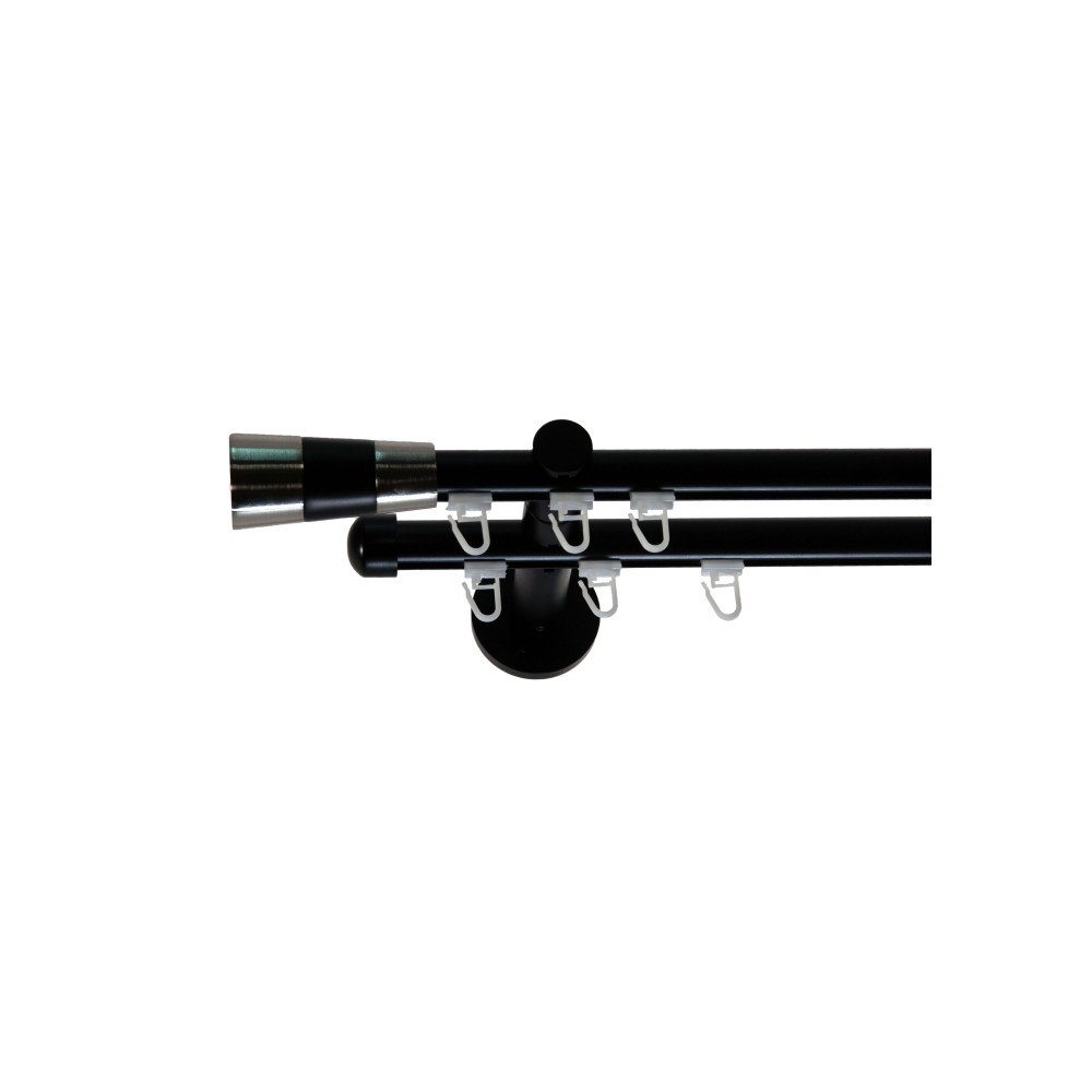 Galerie dubla Valeo profil negru 19mm