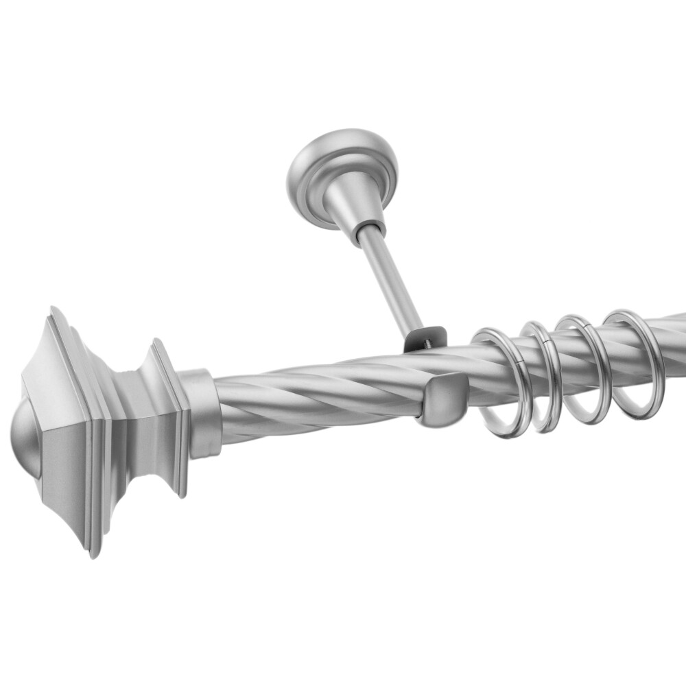 Galerie simpla Verdi teava Twister crom mat 25mm