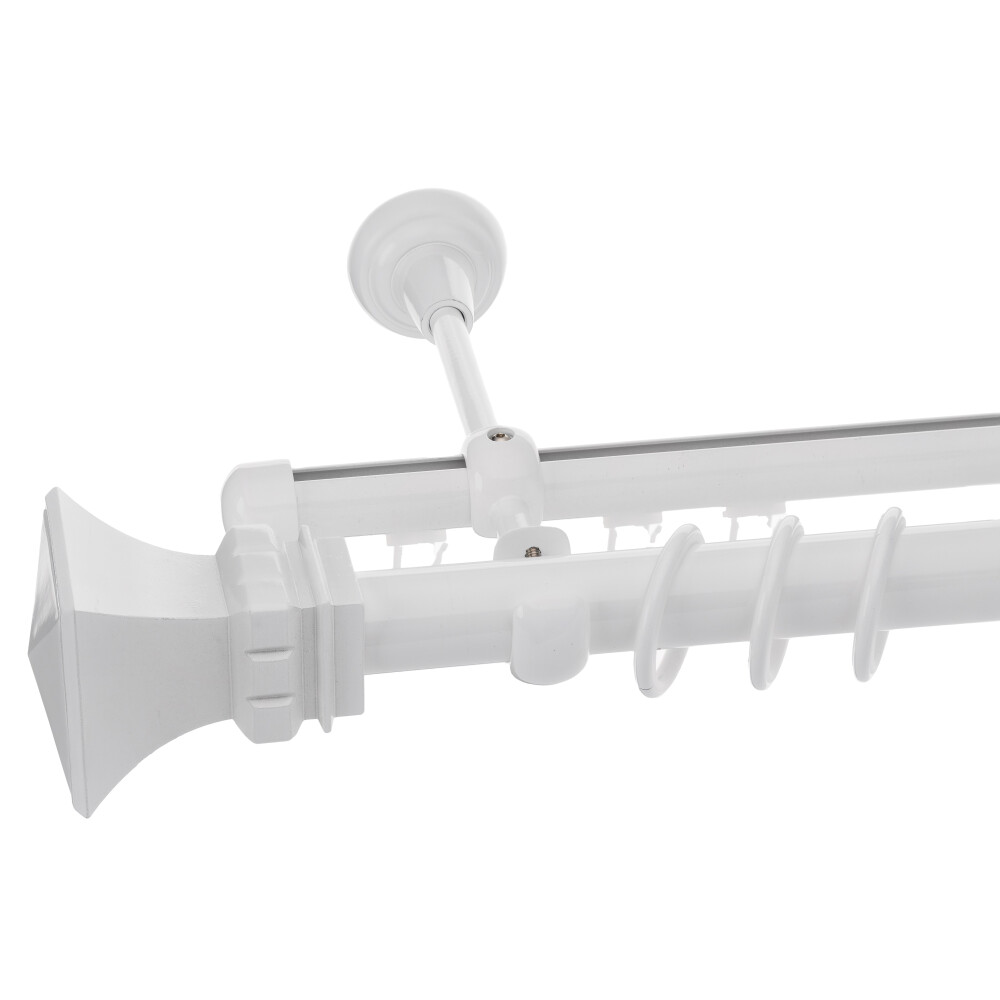 Galerie dubla Verona teava si profil alb lucios 25mm