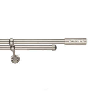 Galerie dubla Allure fara inele crom mat 19mm