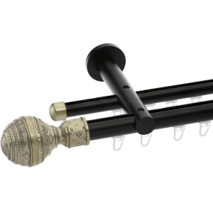 Galerie dubla Betina profil black gold 25mm