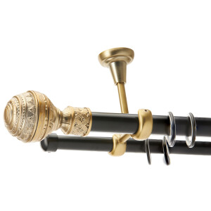 Galerie dubla tavan Betina II black gold 25mm
