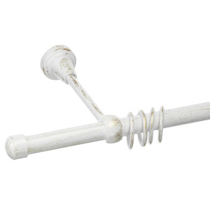 Galerie simpla Capacel alb lucios antichizat 19mm