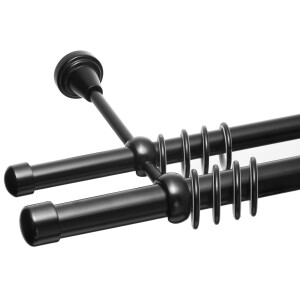 Galerie dubla Capacel negru 19mm