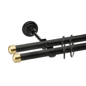 Galerie dubla Capacel black gold 19mm