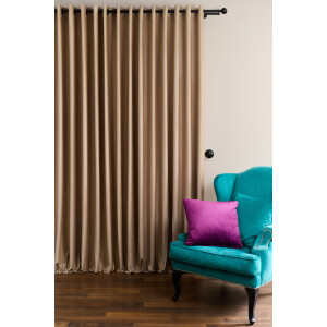 Draperie catifea Cara latte cu inele capse