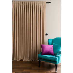 Draperie catifea Cara latte cu rejansa pentru bara