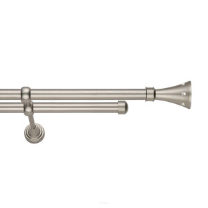 Galerie dubla Carter fara inele crom mat 19mm