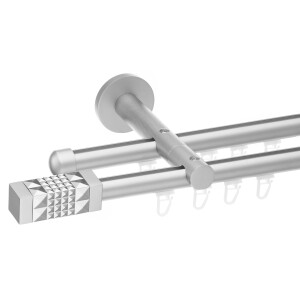 Galerie dubla Cube profil crom mat 19mm