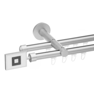 Galerie dubla Forma profil crom mat 19mm