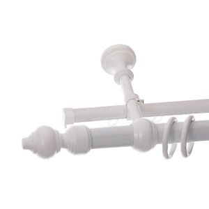 Galerie dubla PVC alb 28mm
