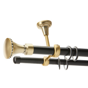 Galerie dubla tavan Grace II black gold 25mm