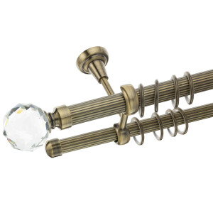 Galerie dubla tavan Kula Crystal striat aur antic 25mm