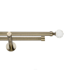Galerie dubla Kula Crystal suport universal aur antic 19mm