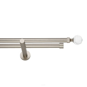 Galerie dubla Kula Crystal suport universal crom mat 19mm