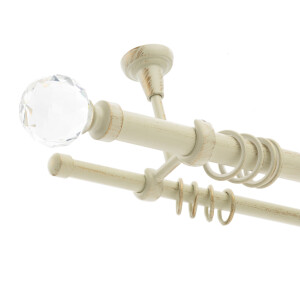 Galerie dubla tavan Kula Crystal alb antichizat 25mm