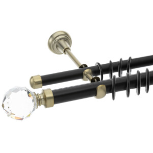 Galerie dubla Kula Crystal II black gold 25mm